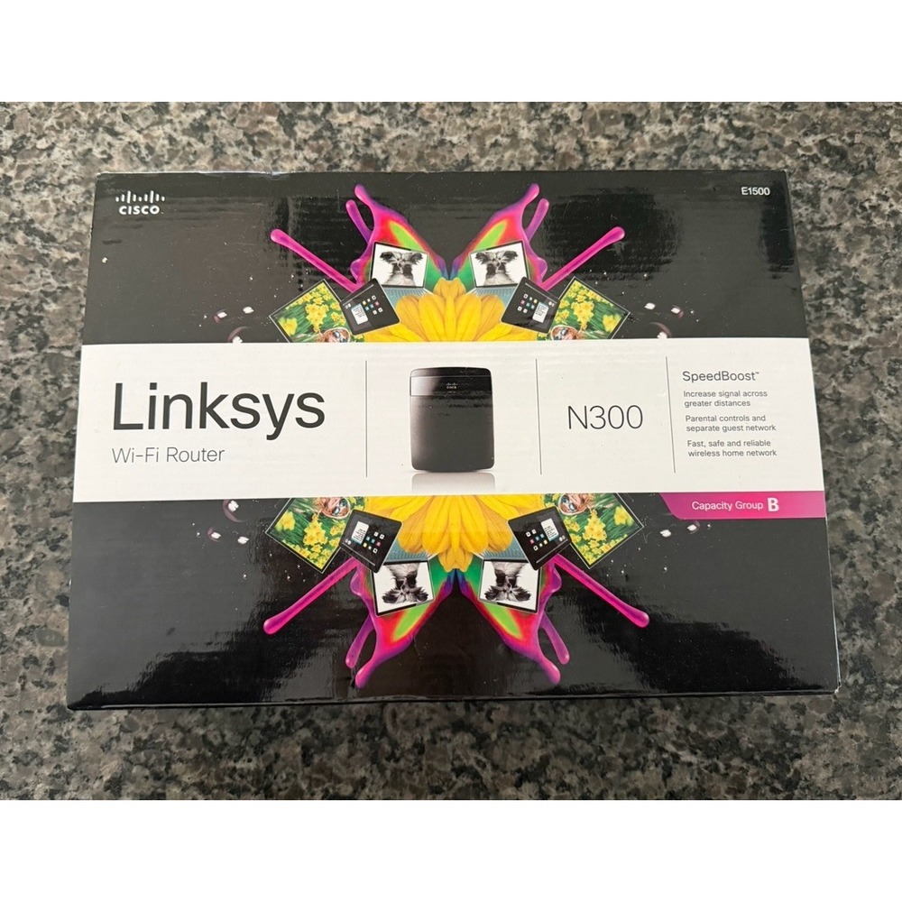 Linksys N300 Wi-Fi Router Speed‎ Boost E1500 Pre-Owned